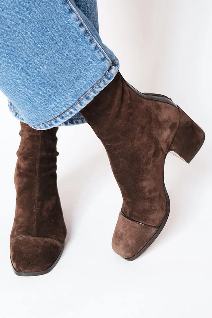 Elise | Square toe heeled boots