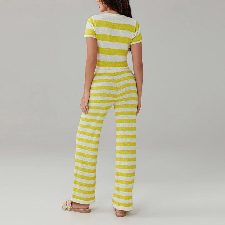 Vivian Prescott Stripe Lounge Set
